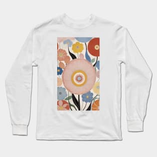 Hilma's Floral Whimsy: Abstract Blooms Inspired by Klint Long Sleeve T-Shirt